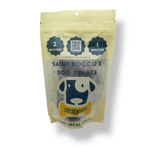 Saint Rocco's Cheeseburger Dog Treats | Three Dog Bakery