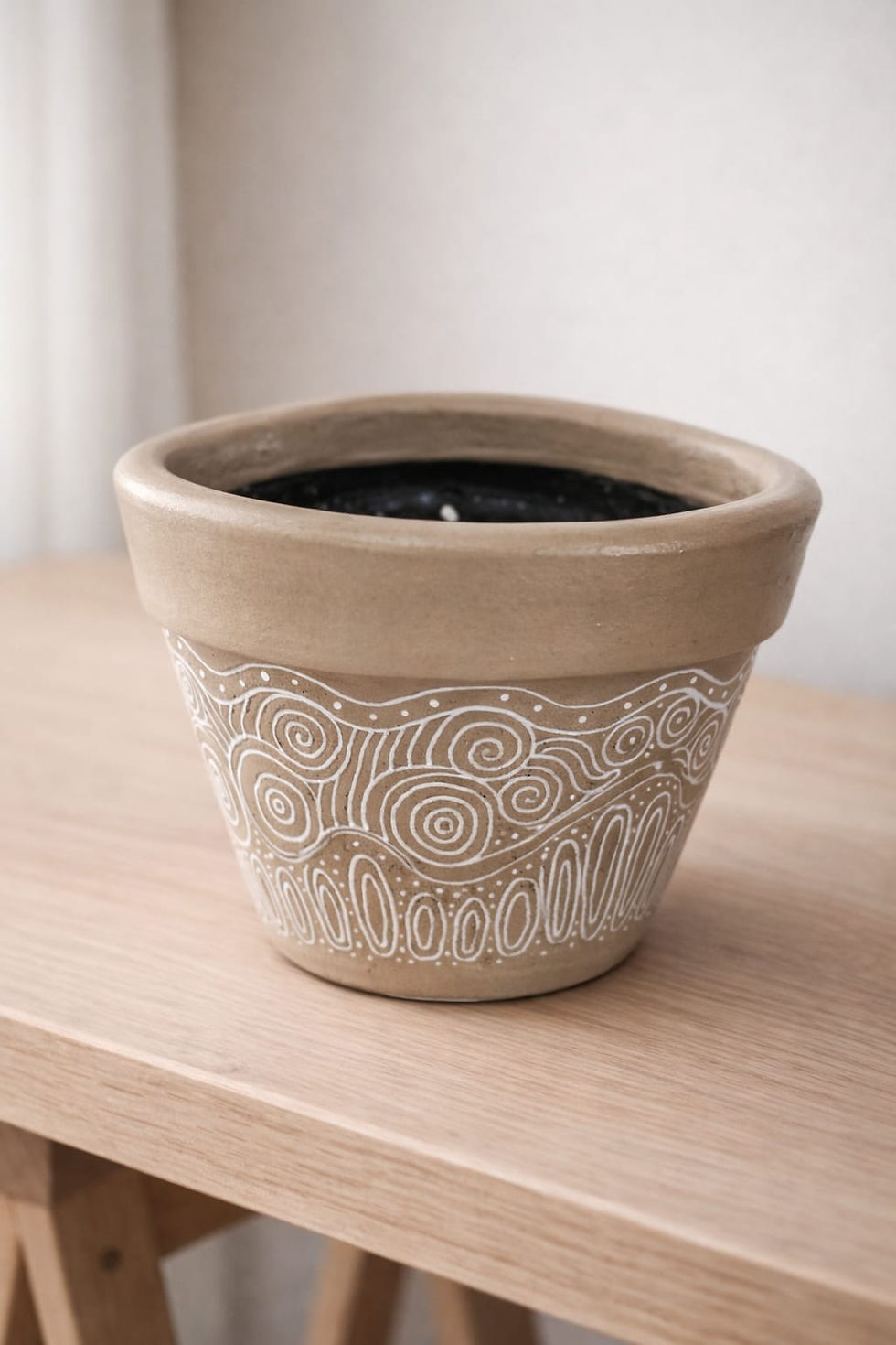 Miniatura: Kit 4 Vasos de Parede Liso Borda – Linha Parede Orgânica Aline Pezato