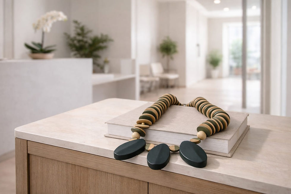Miniatura: Colar de Mesa Volpi | artesanal em madeira