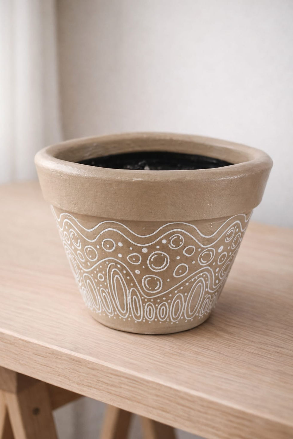 Miniatura: Kit 4 Vasos de Parede Liso Borda – Linha Parede Orgânica Aline Pezato