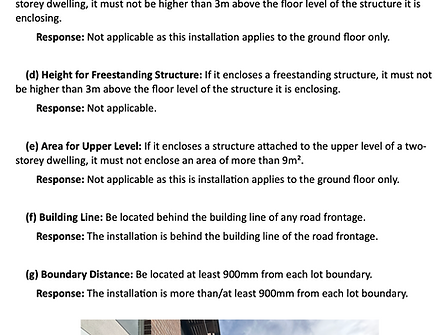 Letter of Exempt Development