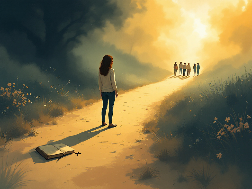 una donna che guarda un gruppo di ragazzi