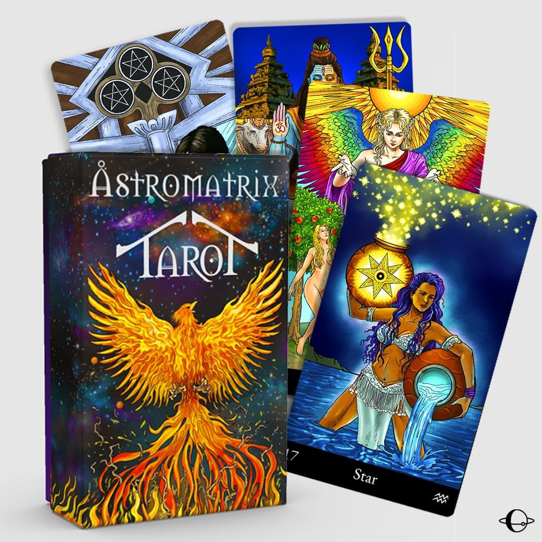 AstroMatrix Tarot Deck with Comprehensive Guide – Modern Symbolism and Enhanced