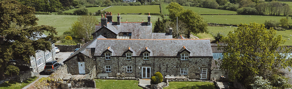Aerial view of retreat centre available to hire.