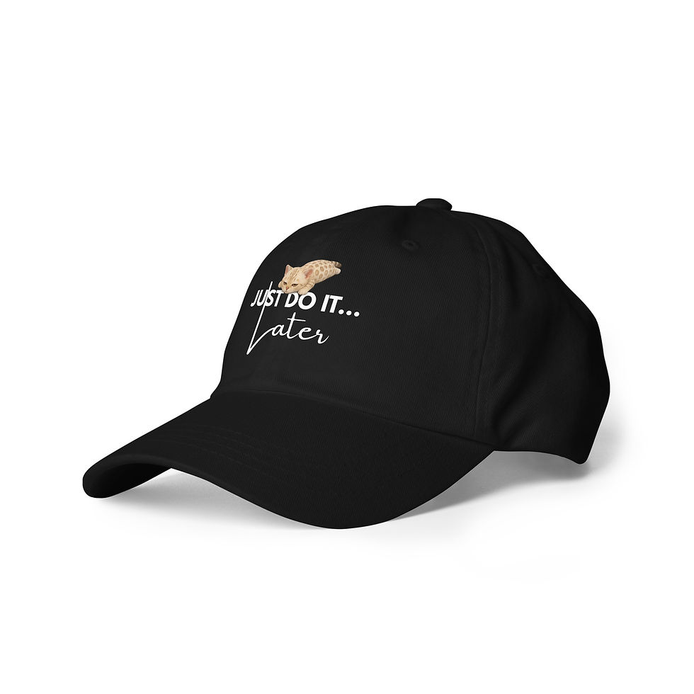 Thumbnail: Just Do It... Later - Sepia Bengal Hat (Gold Eyes)