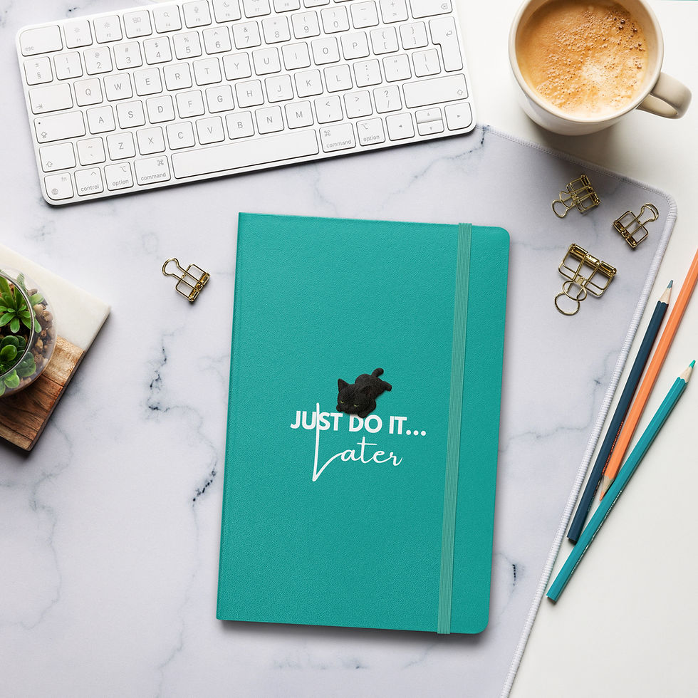 Thumbnail: Just Do It... Later - Melanistic Bengal Notebook (Green Eyes)