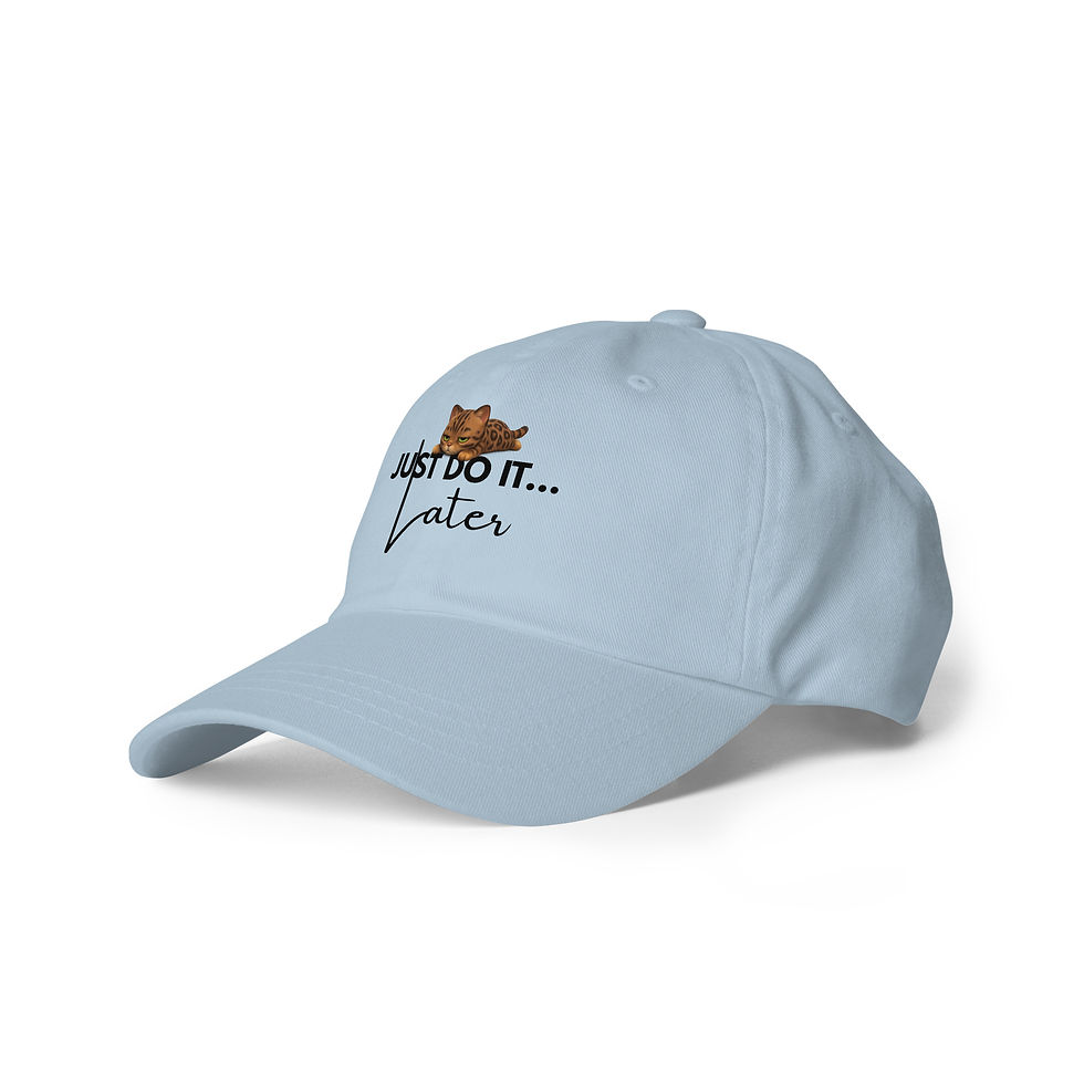 Thumbnail: Just Do It... Later - Brown Bengal Hat (Green Eyes)