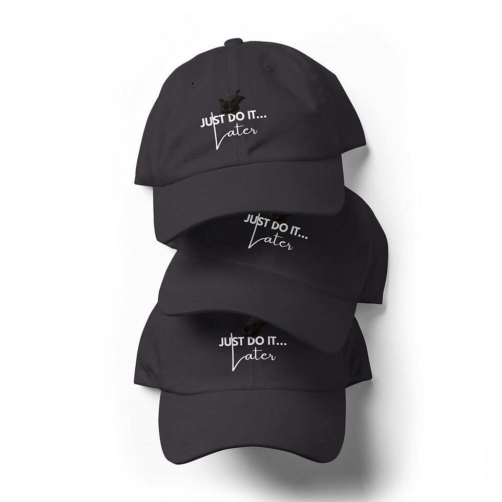 Thumbnail: Just Do It... Later - Melanistic Bengal Hat (Green Eyes)