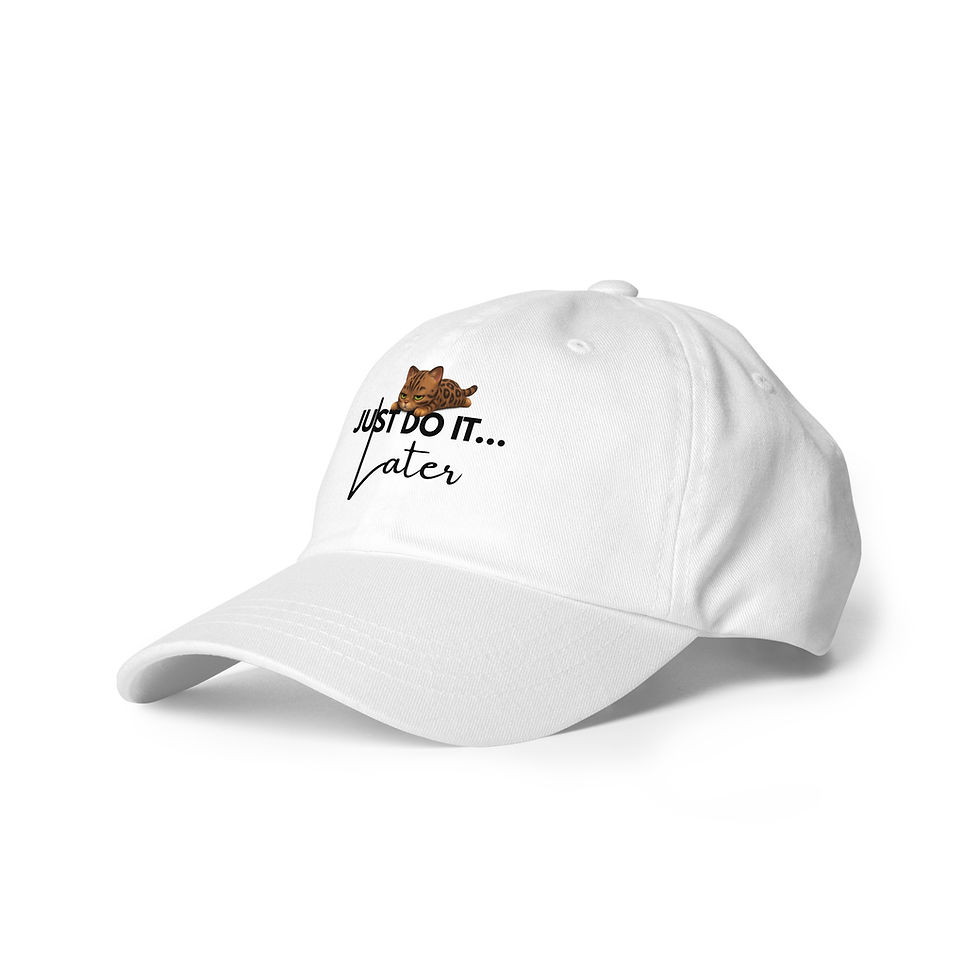 Thumbnail: Just Do It... Later - Brown Bengal Hat (Green Eyes)