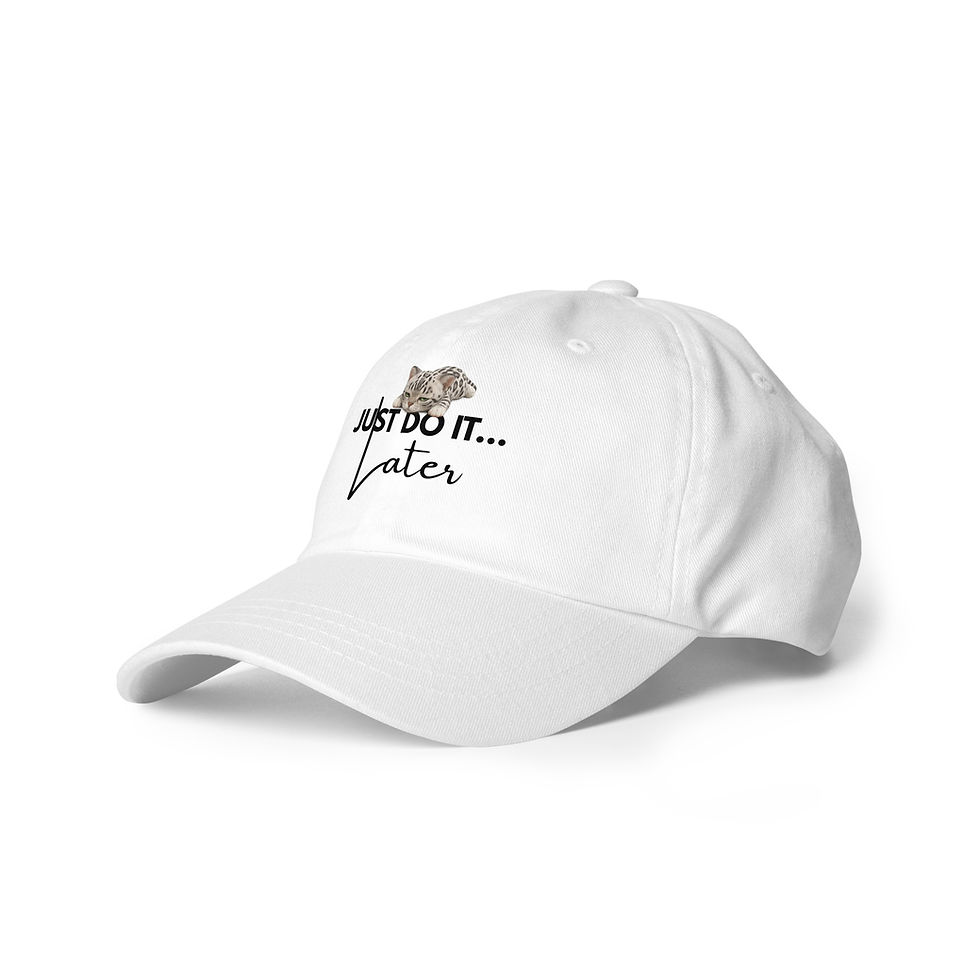 Thumbnail: Just Do It... Later - Silver Bengal Hat (Green Eyes)