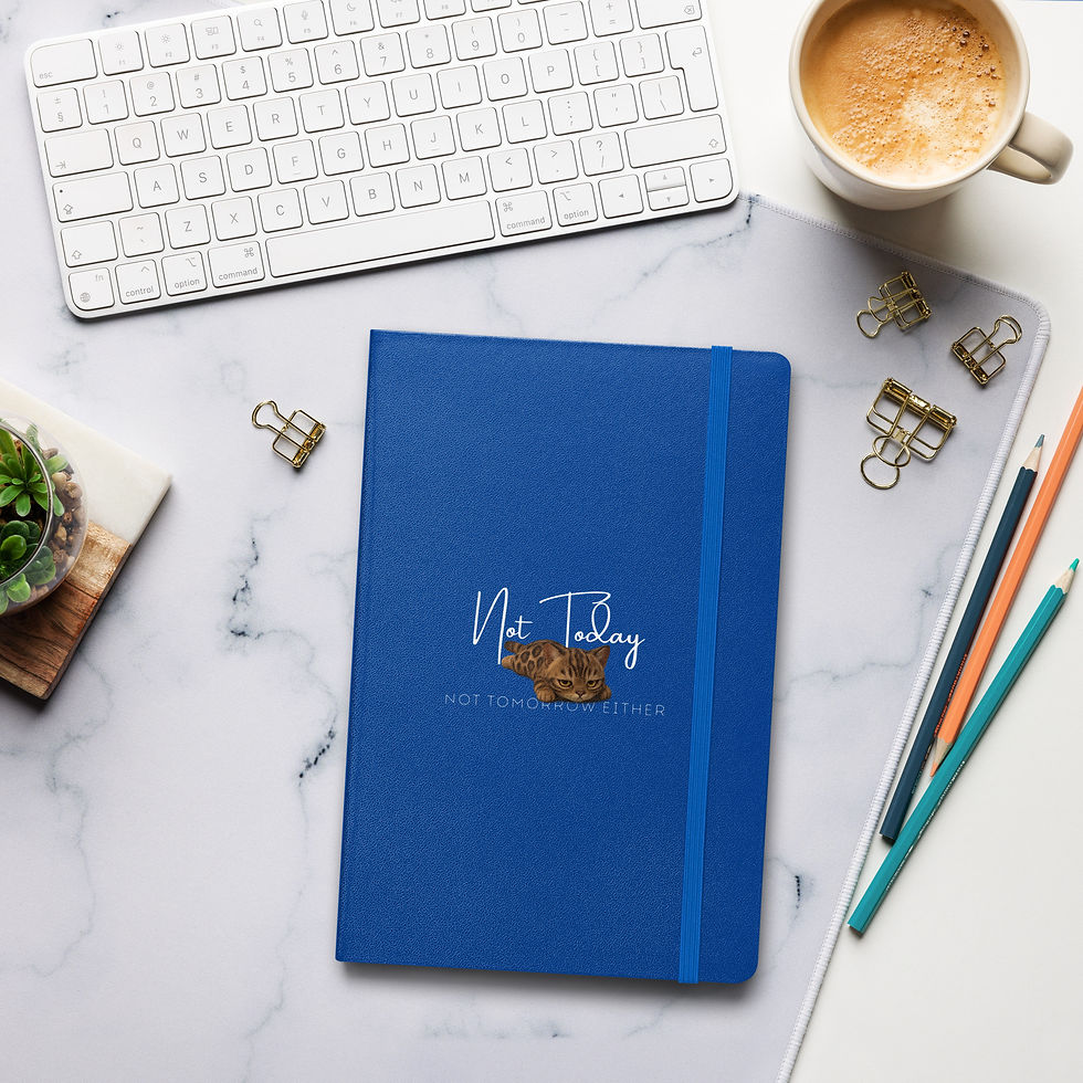 Thumbnail: Not Today - Brown Bengal Notebook (Gold Eyes)