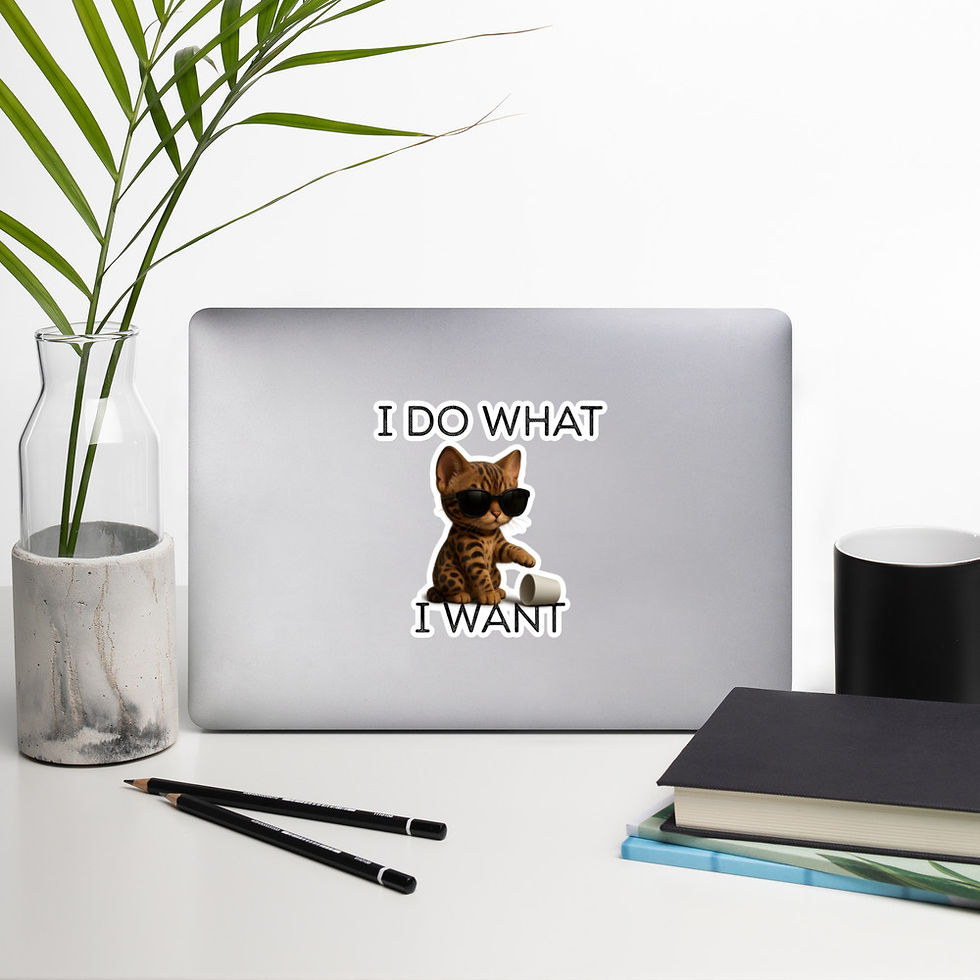 Thumbnail: I Do What I Want - Brown Bengal Sticker