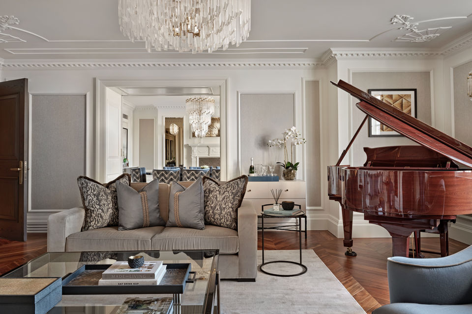 Luxury Drawing Room with Grand Piano, luxury apartment, luxury design