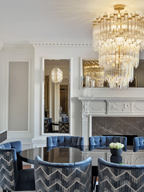 Dining Room with Grand Chandelier