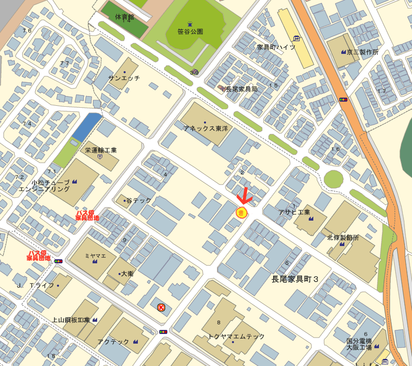 大阪府枚方市長尾家具町にあるデイサービスきらく会