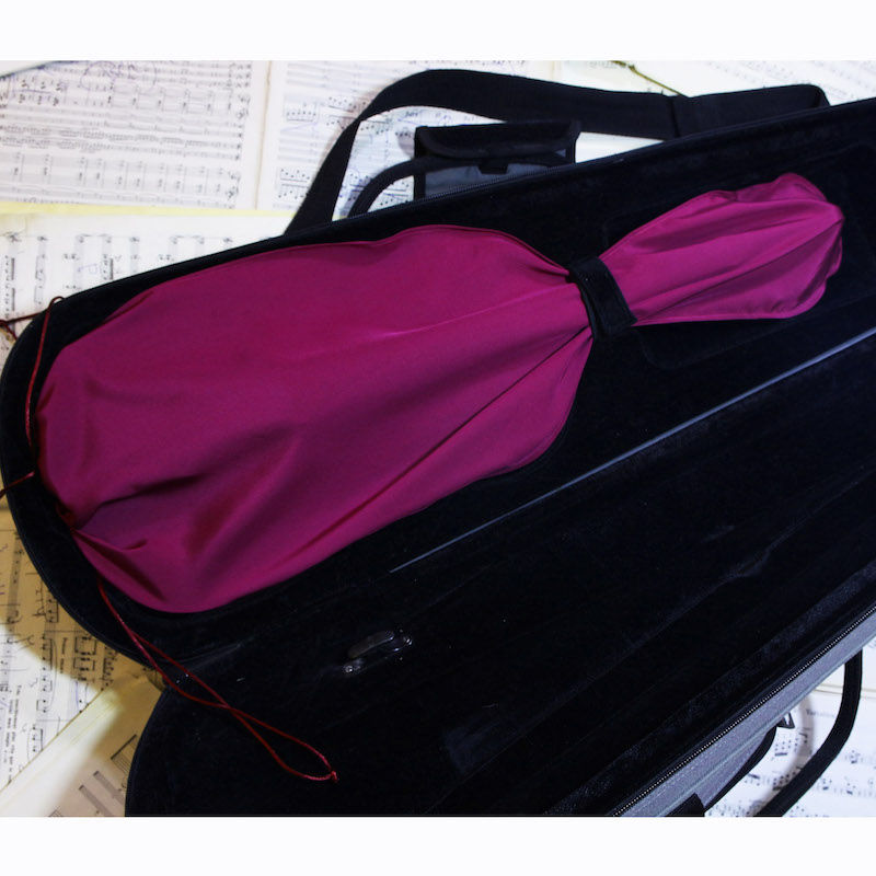 Miniature : violon alto sac en soie violet