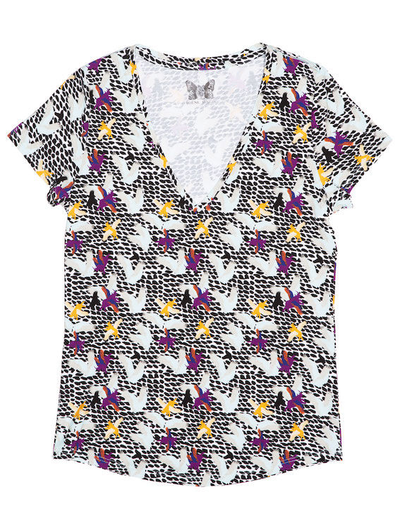 Thumbnail: T-shirt coloré avec manche courtes pour femme