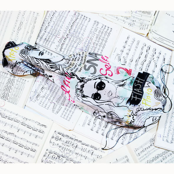 Miniature : violin viola silk bag, sleeve, case
