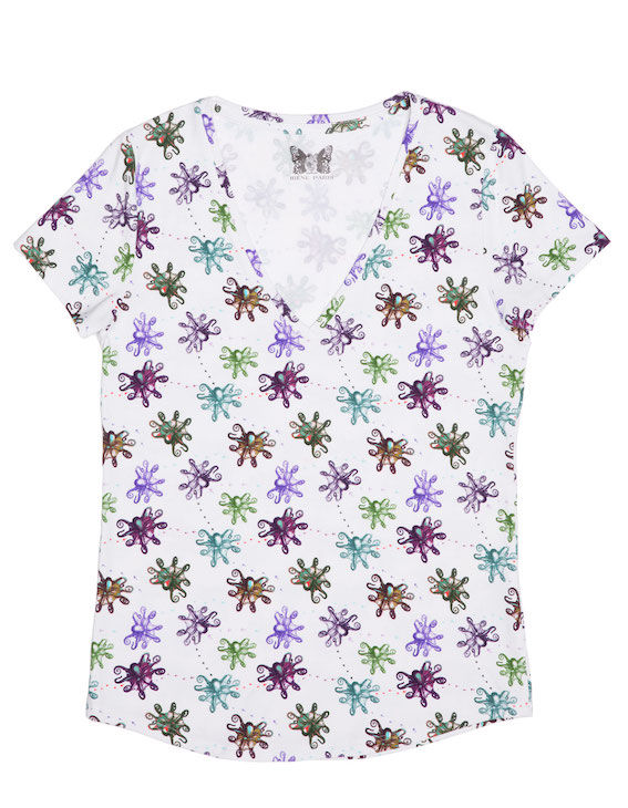 Thumbnail: T-shirt blanc manche courte pour femme