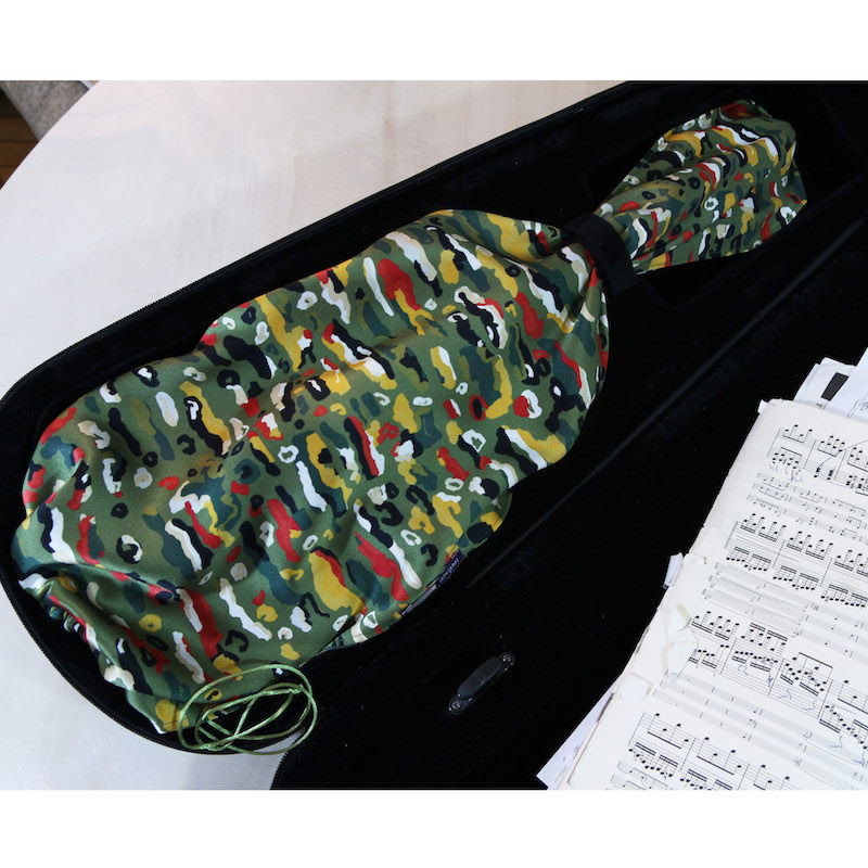 Thumbnail: violin viola silk bag khaki