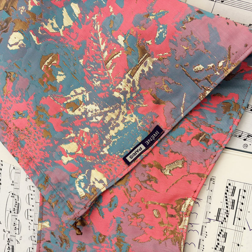 Miniature : Violin Viola Gold Blue jacquard bag