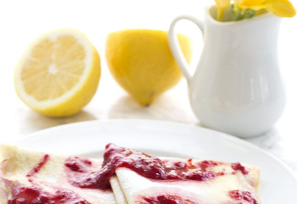 Lemon Raspberry Crepes