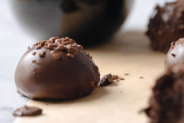 Trufa de chocolate rodada