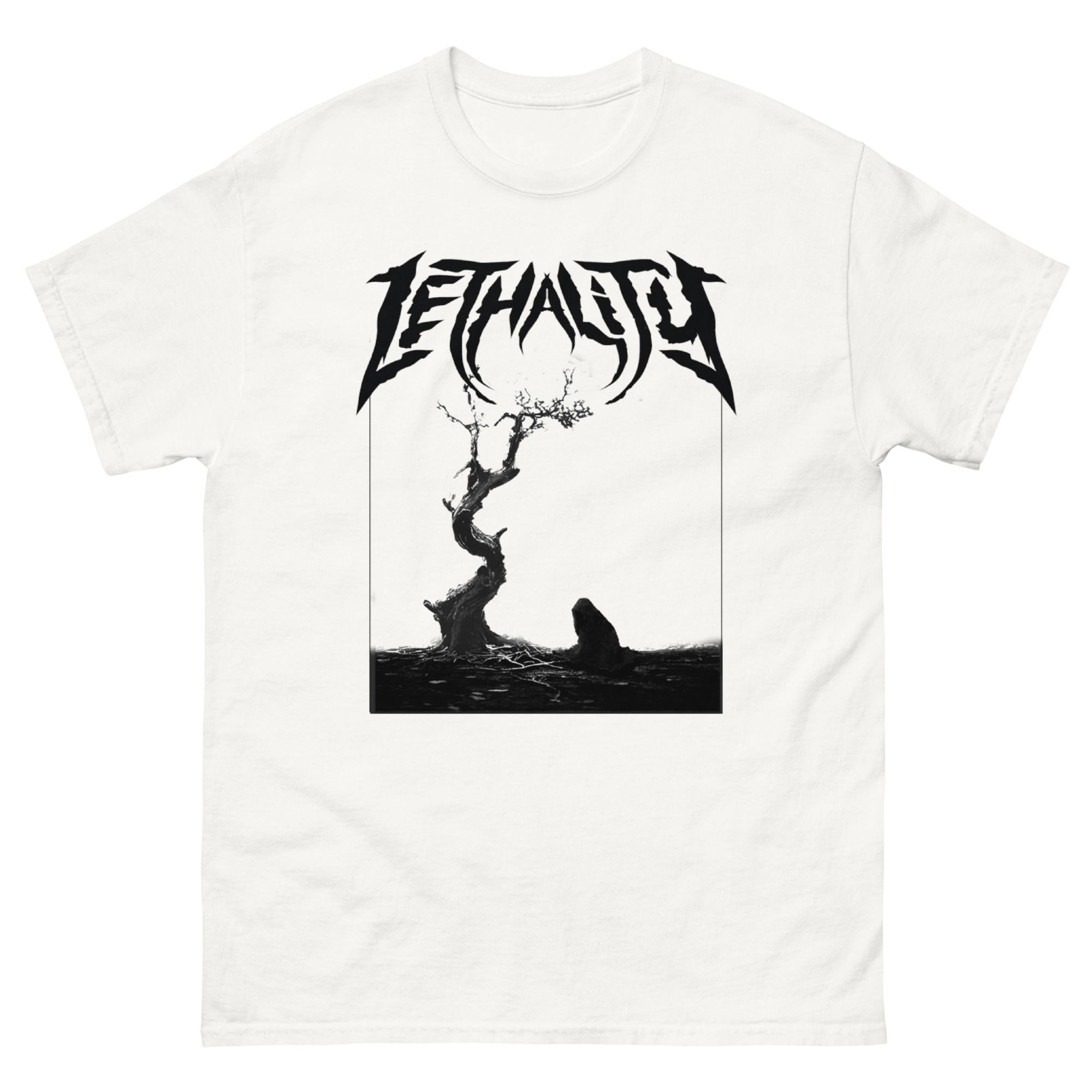 Lethality event horizon t-shirt (white & black)