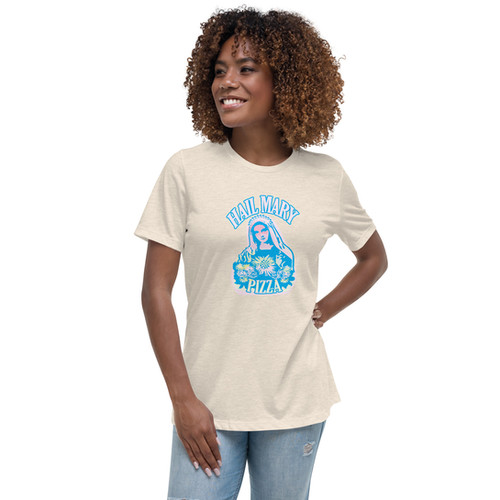 Hail Mary Easter Blue Ladies Tee | Hail Mary Pizza
