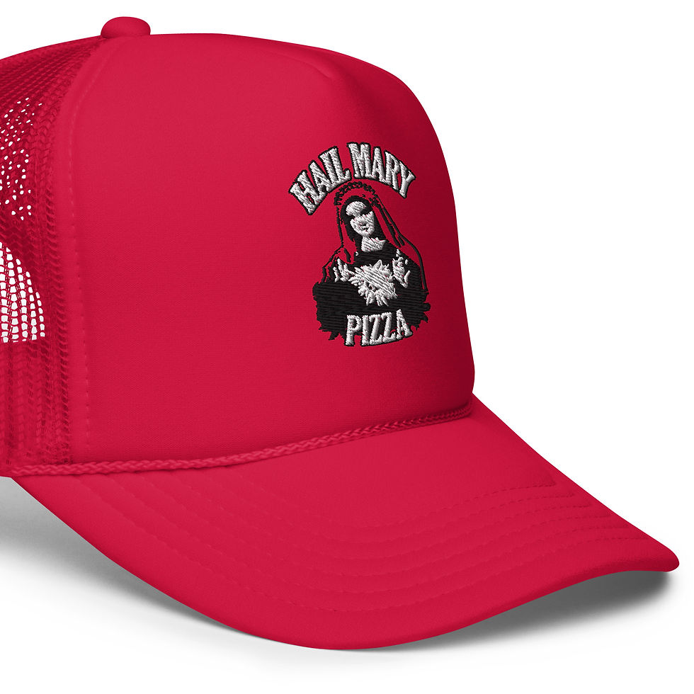 Thumbnail: Hail Mary Halo Trucker Hat