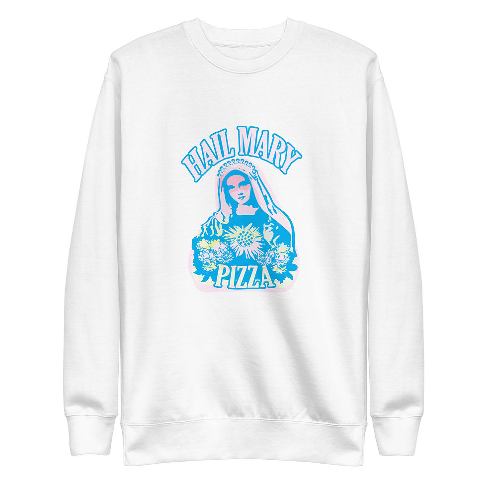 Thumbnail: Hail Mary Easter Blue Unisex Sweatshirt