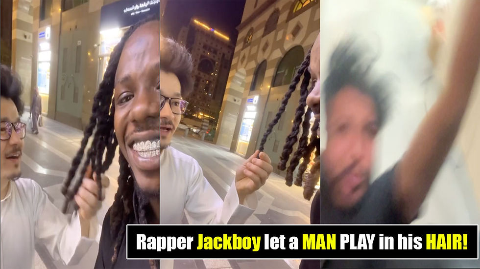 Rapper Jackboy made a man play in his hair