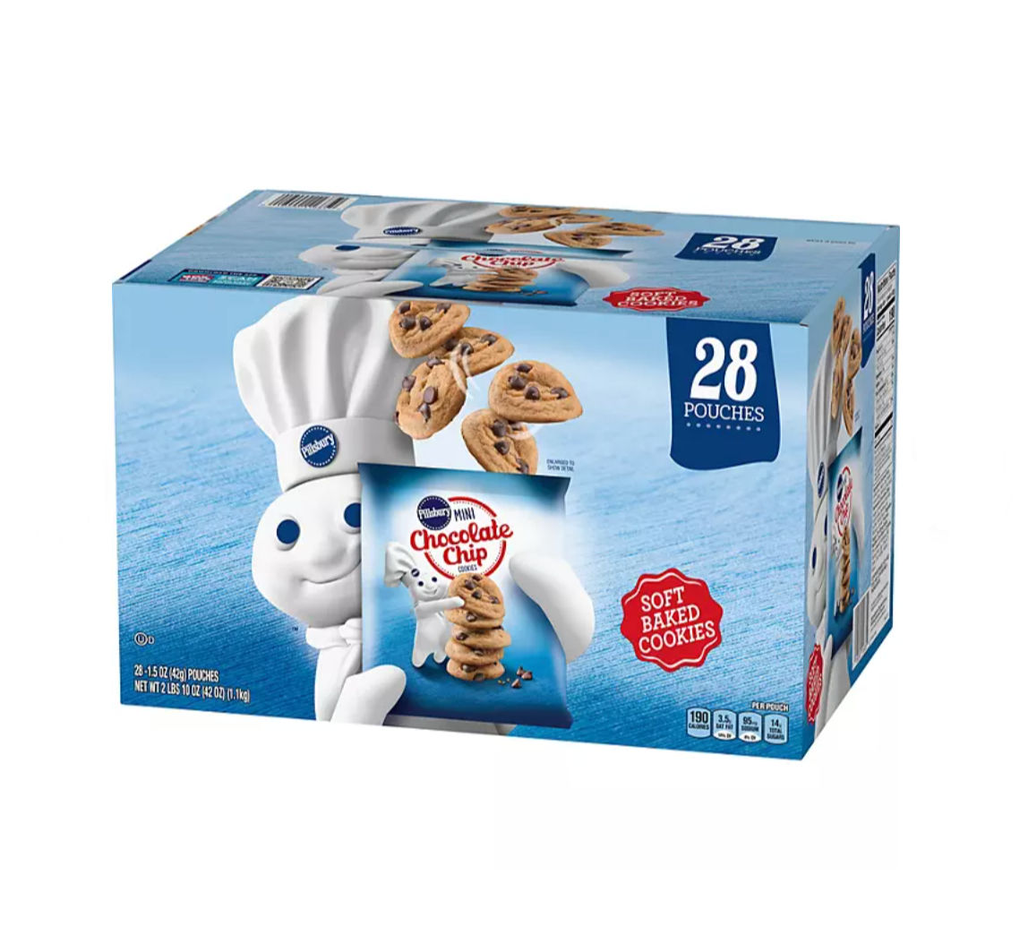 Pillsbury Soft Baked Mini Chocolate Chip Cookies, 28pk