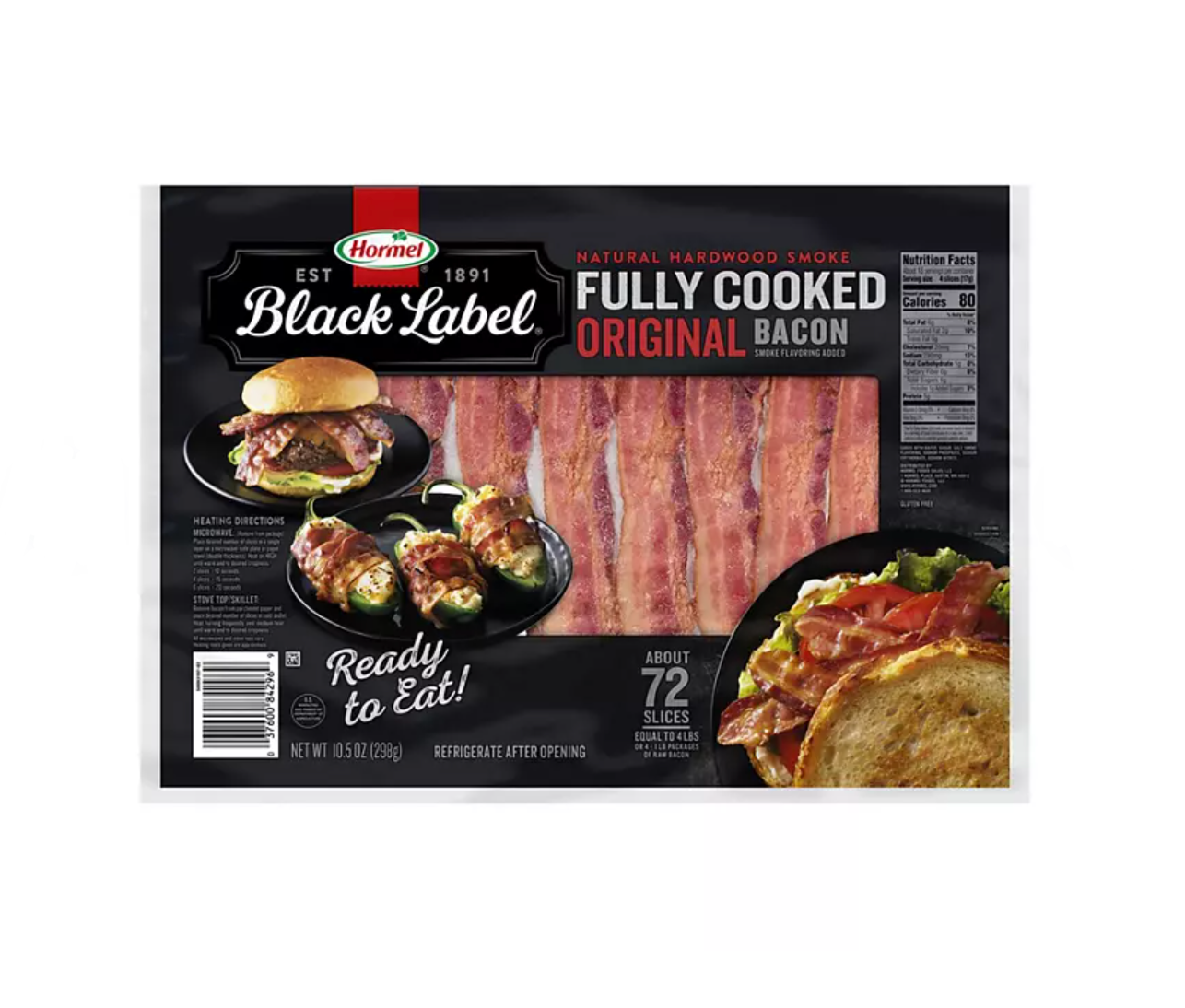 Hormel Black Label Bacon, 72ct