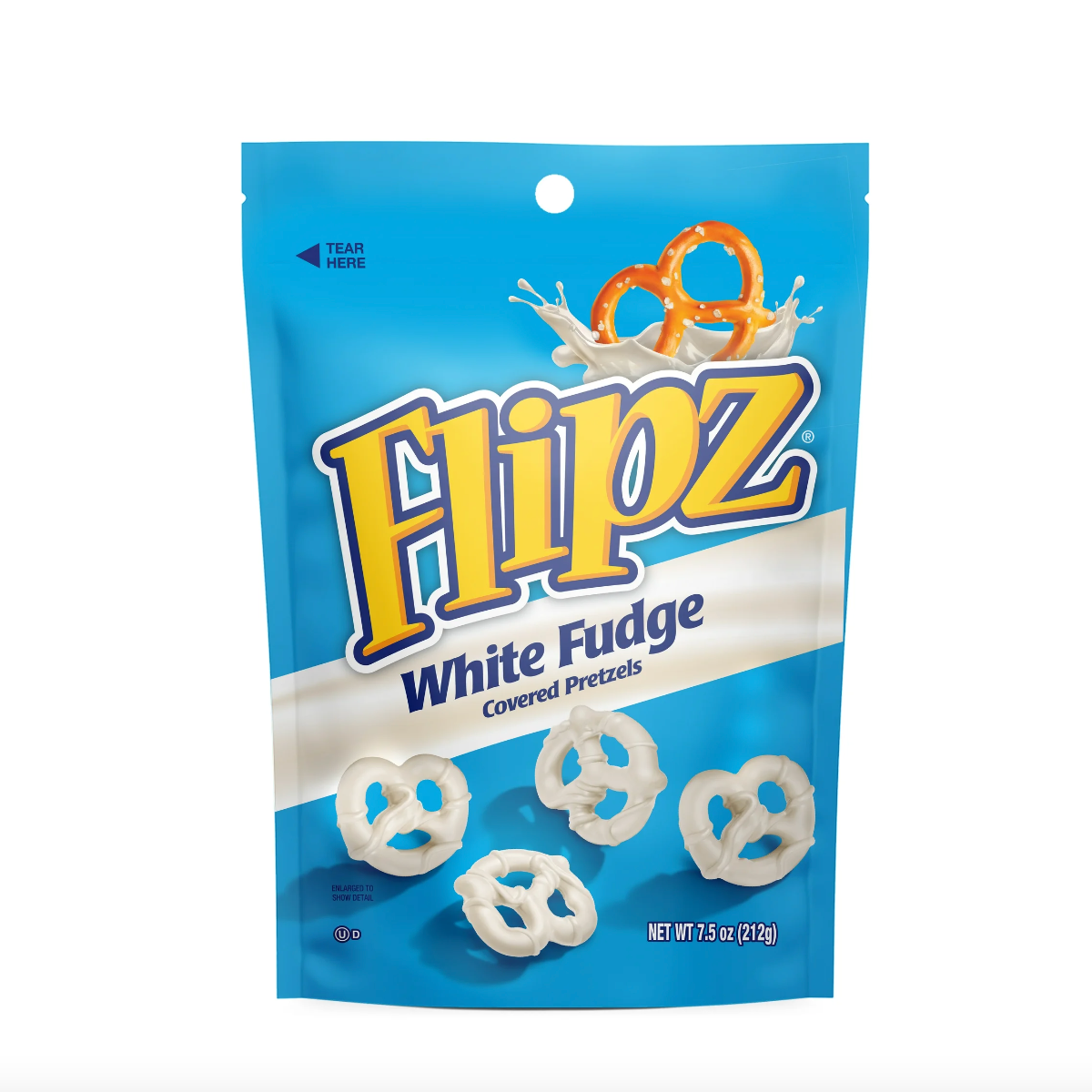 Flipz White Fudge Covered Pretzels, 7.5oz
