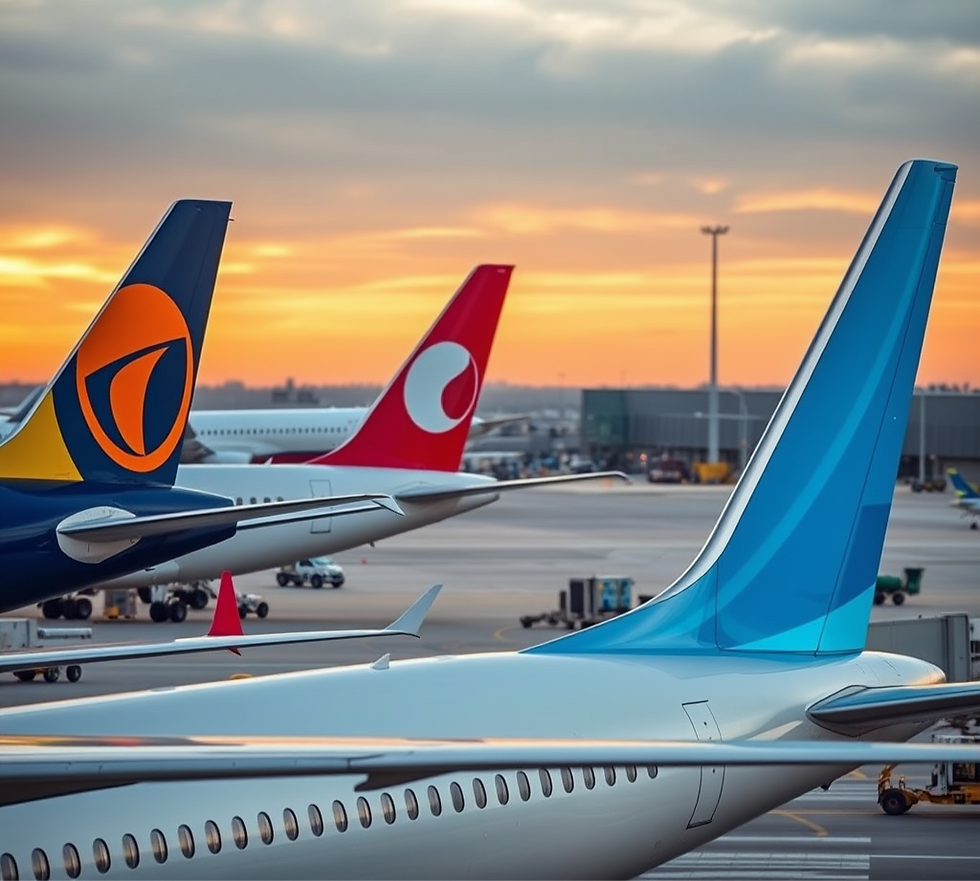 A Few to Choose From (not photo of actual mentioned airlines)