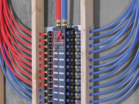 Residential PEX manifold system used for whole-home repipe project in Pittsburgh