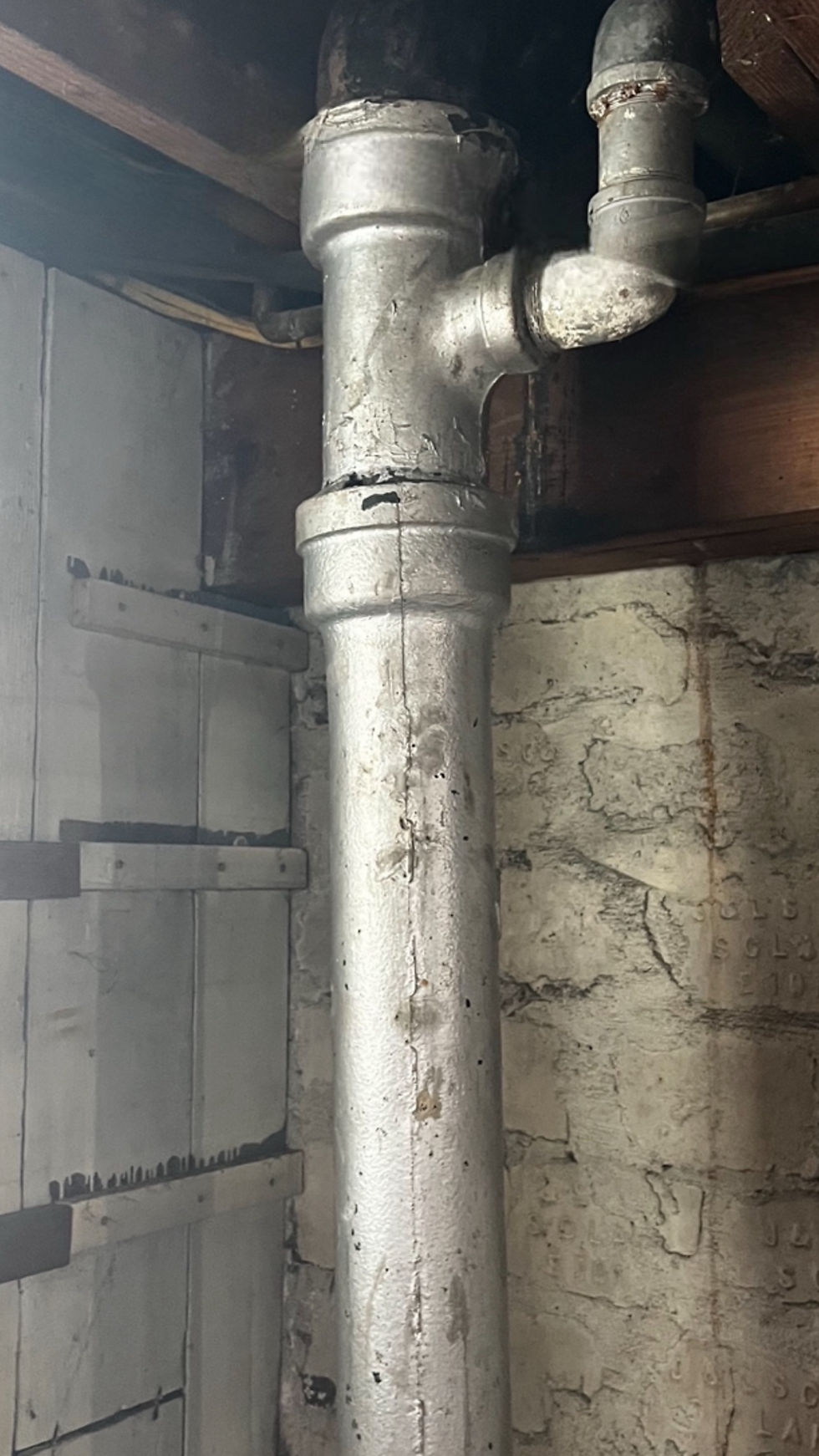 Cast iron stack and building drain in Westview pa being replaced by Revelation Plumbing