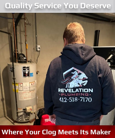 Revelation plumbing doing an emergency repair for water heater in westview pa 