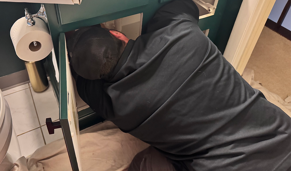 Revelation Plumbing performing a whole house plumbing inspection for a home owner in Ross Township. They are the top plumber in Ross Park.