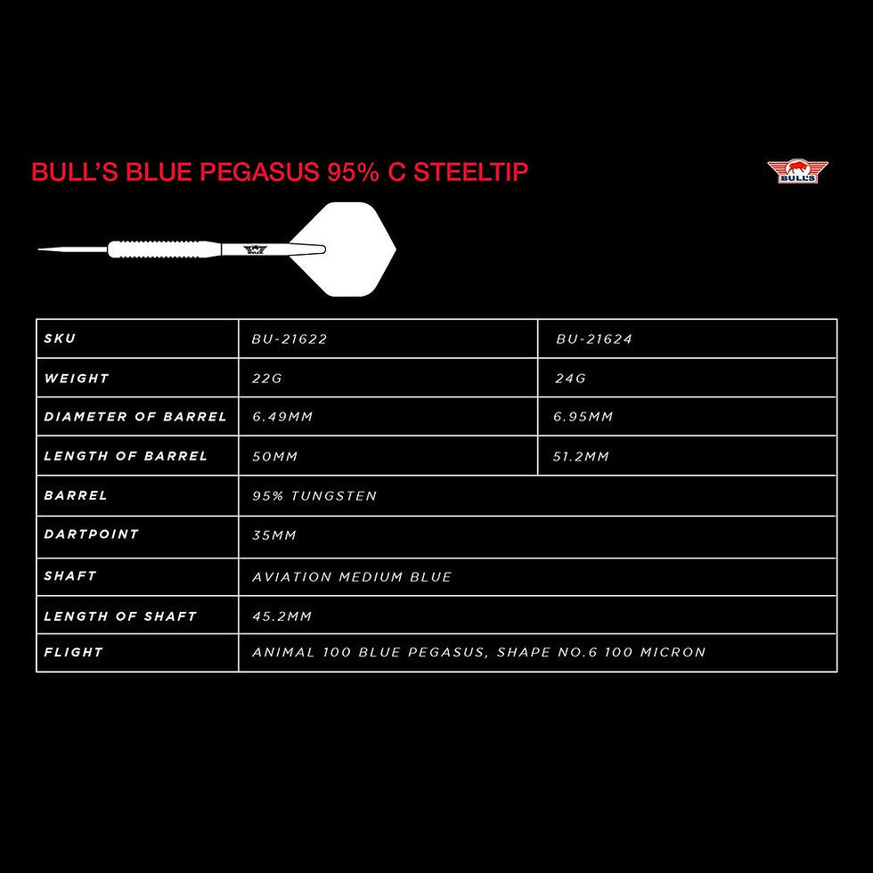Miniaturbild: Bull's Blue Pegasus 95% C Steeldarts