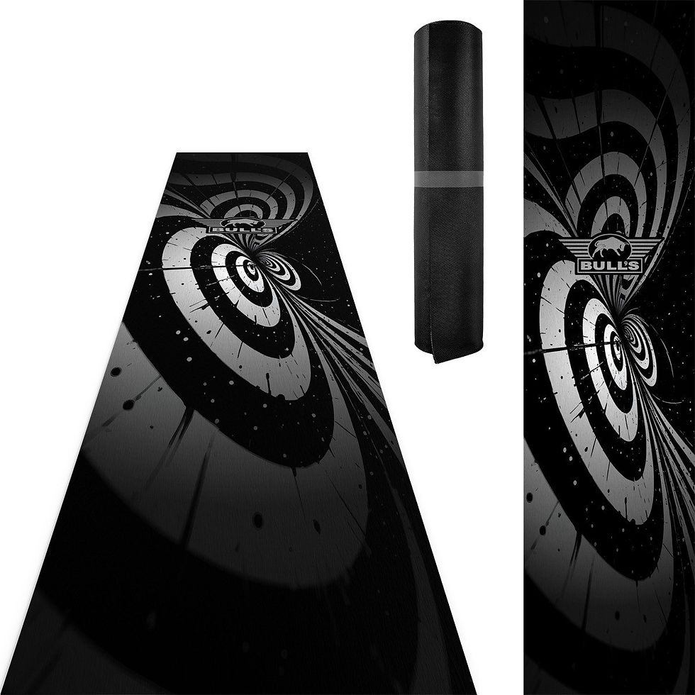 Miniaturbild: Bull´s NL Illusion Carpet Dartmat Black and White 241x55cm