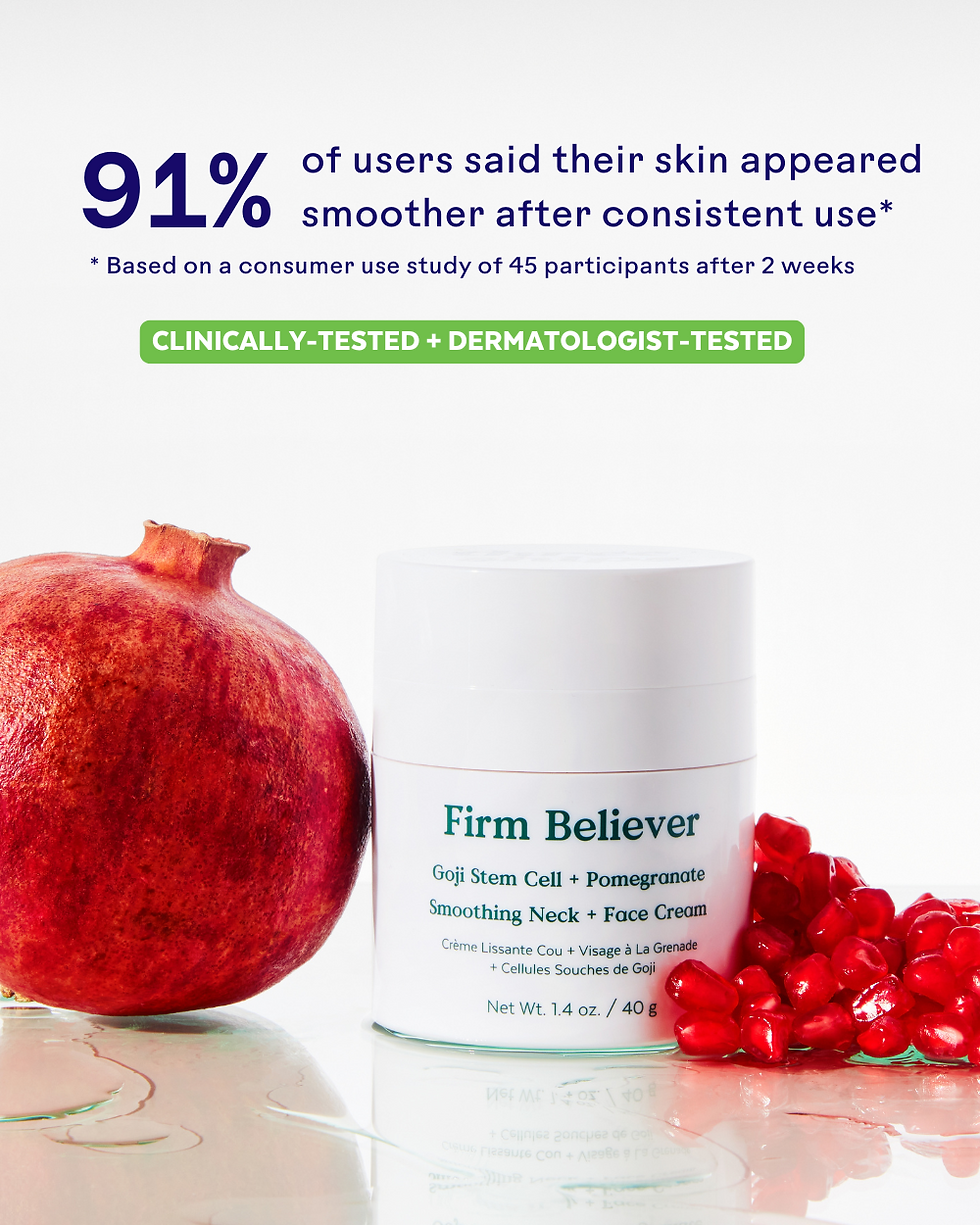 Thumbnail: Three Ships Firm Believer Goji Stem Cell + Pomegranate Smoothing Neck/Face Cream