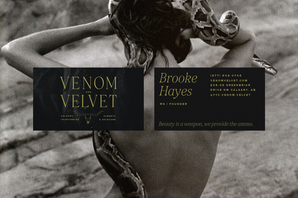 Venom & Velvet Business Card Mockup