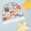 Thumbnail: Whimsical baby beanie with a collage of baby animal faces