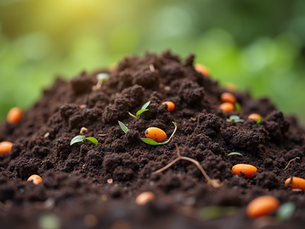A compost pile