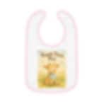 Pink rimmed baby bib
