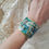 Miniaturbild: Seahorse Jewellery Earrings Cuff Bracelet Blue Turquoise Sea Juliette Kaiser