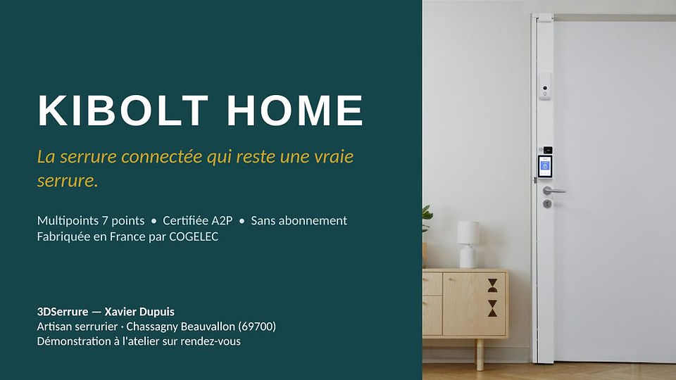 Présentation Kibolt Home 3DSerrure - slide 1