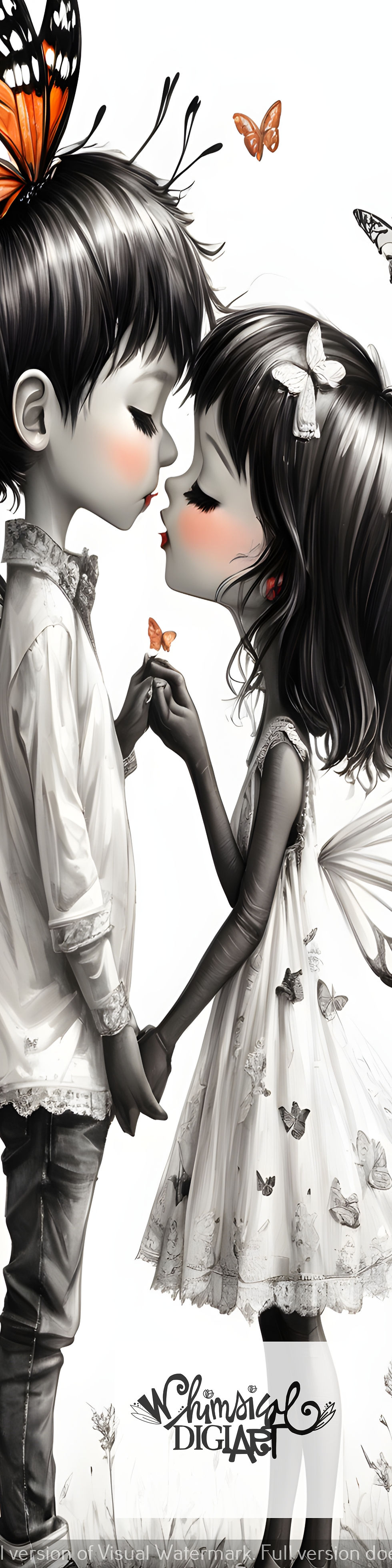 Thumbnail: Fluttering Hearts Bookmarks Collection One - 5 images